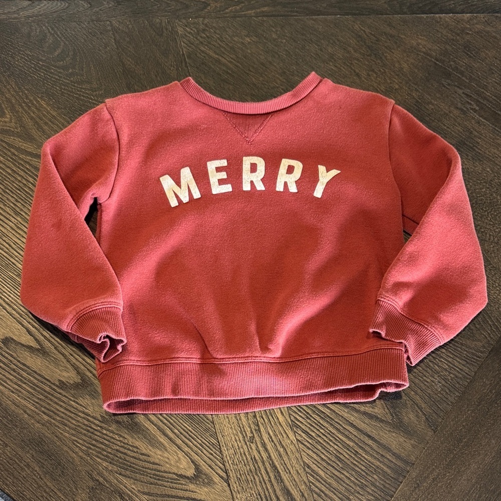 Red Christmas Sweatshirt Size 4T